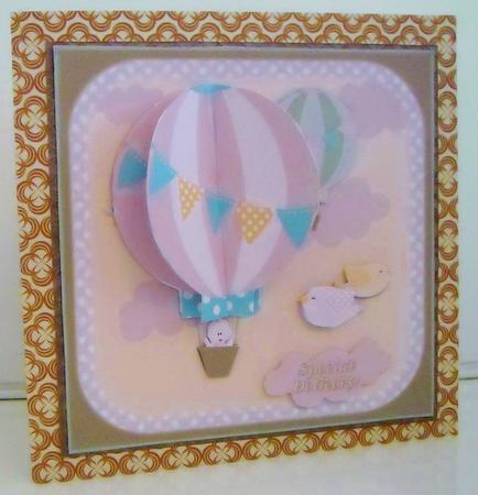 Baby Girl 3D Balloon Card Mini Kit by Pam Stubley