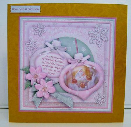 Christmas Baubles the Nativity 8x8 Mini Kit & Decoupage by Pam Stubley