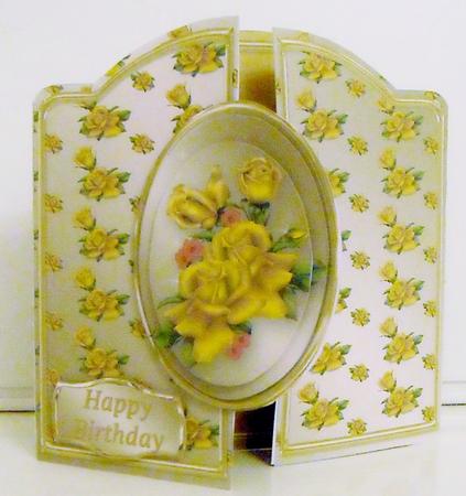 Golden Roses - Gatefold Card Mini Kit by Pam Stubley