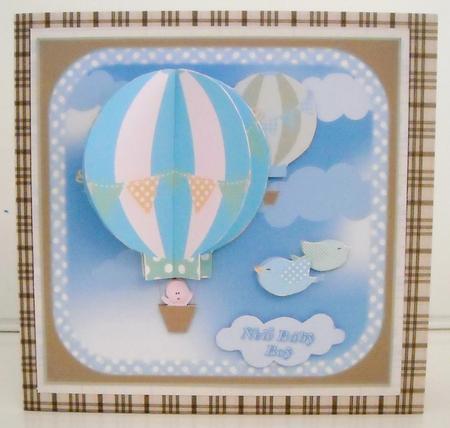 Baby Boy 3D Balloon Card Mini Kit by Pam Stubley