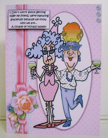 Stella and Edna Maturing Gracefully Quick Card by Pam Stubley