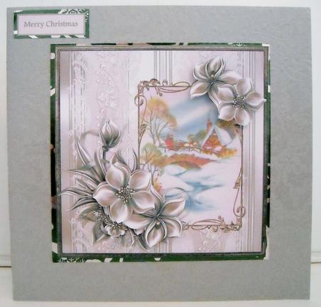 Frozen Stream 7x7 Card with Decoupage by Pam Stubley
