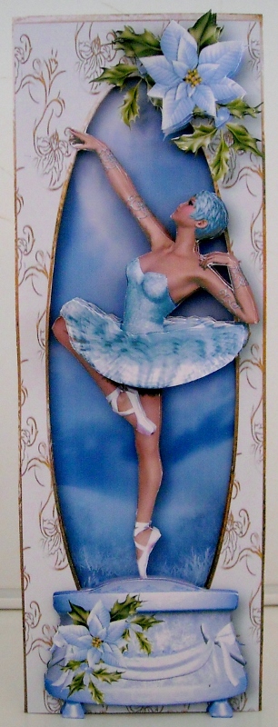 Christmas Ballerina Music Box in Blue by Pam Stubley