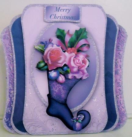 Christmas Stocking - Three Layer Card Mini Kit by Pam Stubley