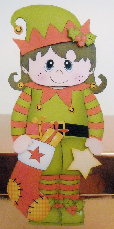 3D on the Shelf Card Kit - Christmas Little Elf by Pam Stubley