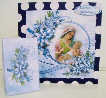 8x8 Blessed Nativity Blue by Pam Stubley