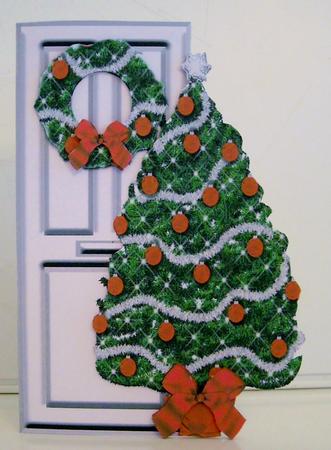 Christmas Deco Door White by Pam Stubley