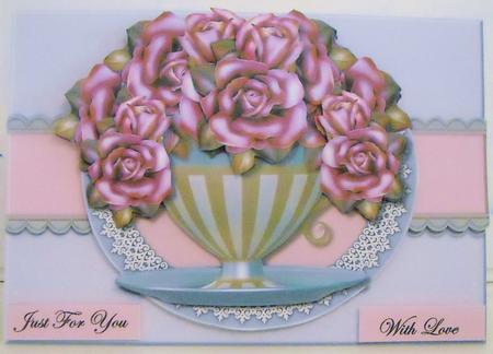 Teacup Pink Vintage Roses Mini Kit by Pam Stubley