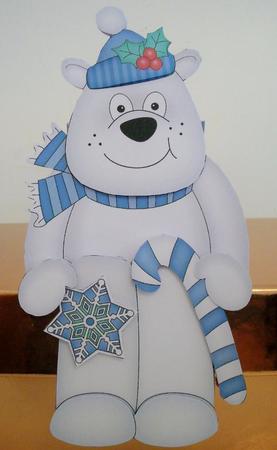 3D on the Shelf Card Kit - Little Christmas Polar Bear Ben by Pam Stubley