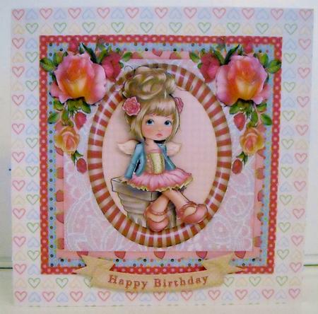 Little Miss Angel Cardtopper 503 by Pam Stubley