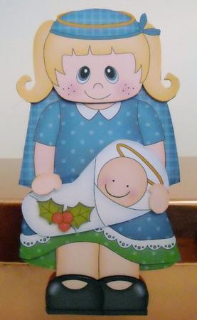 3D on the Shelf Card Kit - Little Christmas Nativity Mary by Pam Stubley