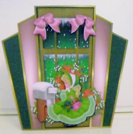 Bonnet Girl a Letter to Santa Topper by Pam Stubley