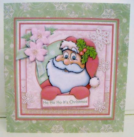 Shabby Chic Christmas Santa 8x8 Mini Kit & Decoupage by Pam Stubley