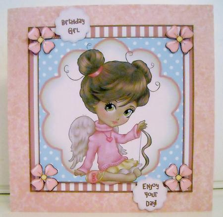 Cute Little Angel! Card Front Kit by Pam Stubley