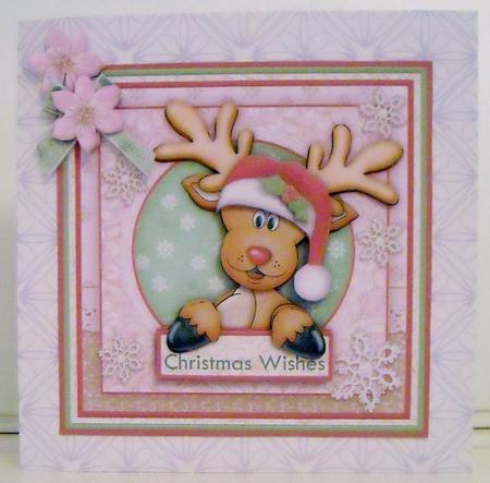 Sabby Chic Rudolf 8x8 Christmas Mini Kit Optional Flowers by Pam Stubley