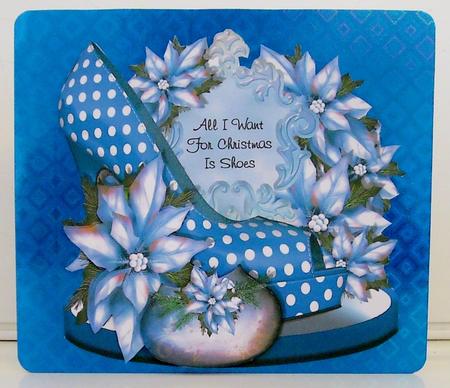 Christmas Shoe - Shaped Topper by Pam Stubley
