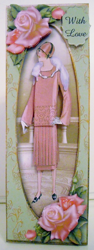 Fabulous Flapper & Pink Roses Large Dl Mini Kit by Pam Stubley