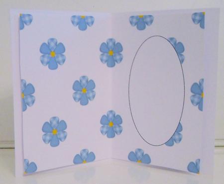 Gingham Flower Blue Insert by Pam Stubley