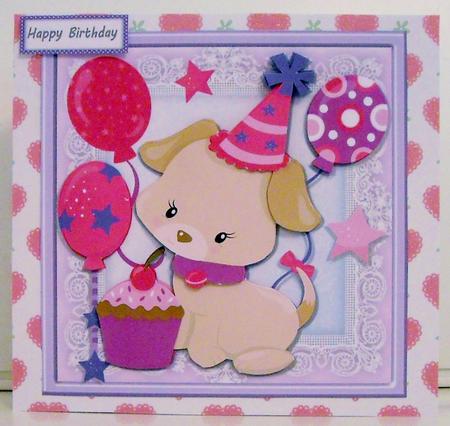 Adorable Puppy with Cupcake 8x8 Mini Kit by Pam Stubley