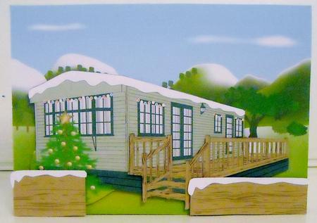 Christmas Static Caravan Decoupage by Pam Stubley