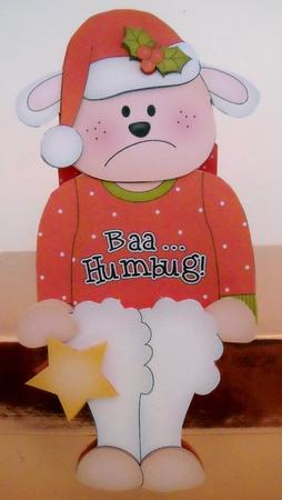 3D on the Shelf Card Kit - Little Christmas Baa Humbug Lamb by Pam Stubley