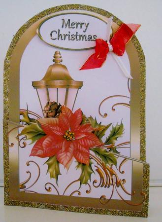 Christmas Lantern Cutaway Card by Pam Stubley