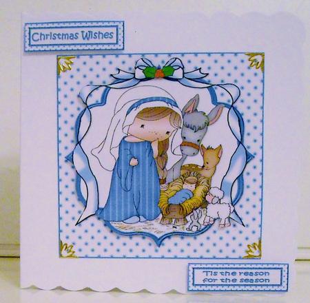 Izzy's Nativity Square Quick Card by Pam Stubley