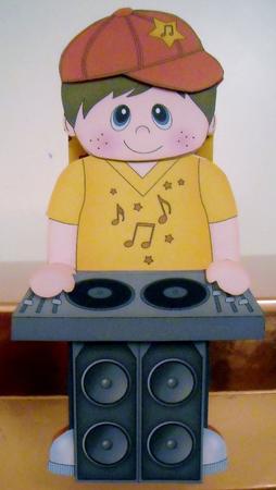 3D on the Shelf Card Kit - Little Dj Boy Dec by Pam Stubley