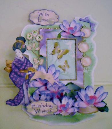 Giant Easel Tableau 3D Card Kit - Geisha by Pam Stubley