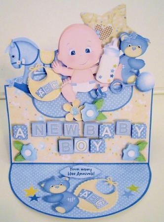 Over the Edge Easel Card Kit - Baby Boy by Pam Stubley