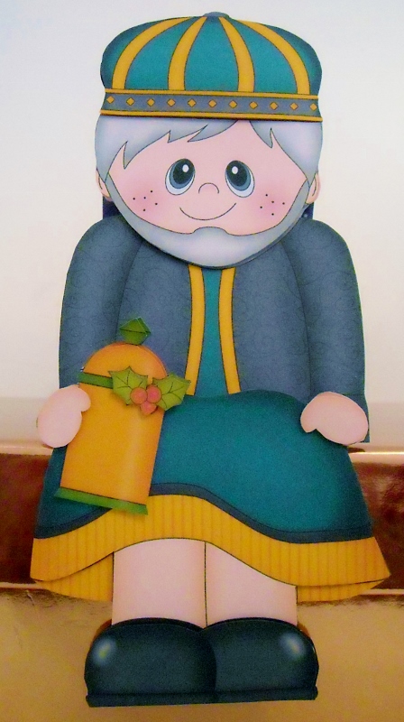 3D on the Shelf Card Kit - Little Christmas Nativity King by Pam Stubley