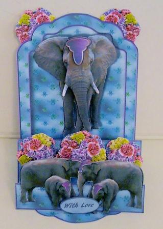 Easel Stepper 3D Card Kit - Elephants! by Pam Stubley