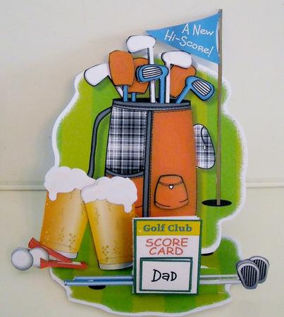 Giant Easel Tableau 3D Card Kit - Glorious Golf by Pam Stubley