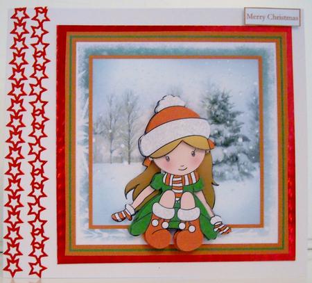 Beth Sitting in the Snow 7x7 Card Mini Kit by Pam Stubley