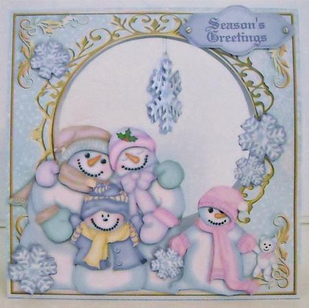 Stand Alone Easel Dangler Mini Kit - Snow Folk by Pam Stubley