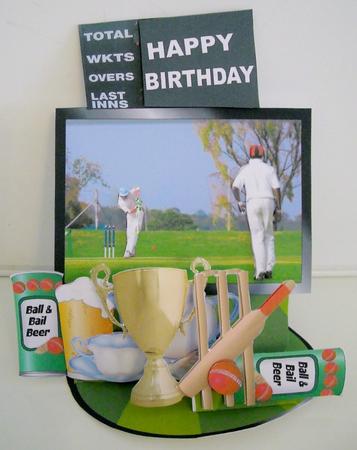 Giant Easel Tableau 3D Card Kit - Anyone for Cricket? by Pam Stubley
