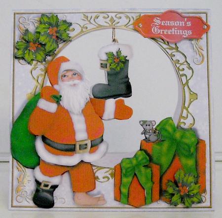 Stand Alone Easel Dangler Mini Kit - Santa's Boot by Pam Stubley