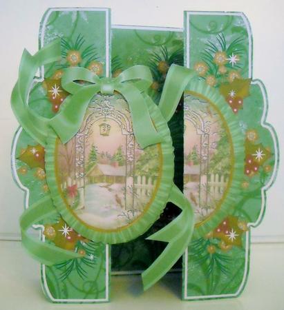 Winter Garden A5 Tri-fold Fancy Card Mini Kit by Pam Stubley