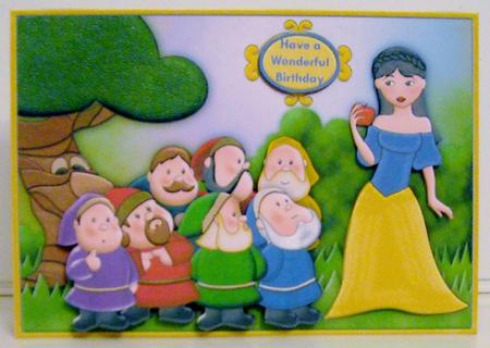 Snow White Birthday Topper and Decoupage by Pam Stubley
