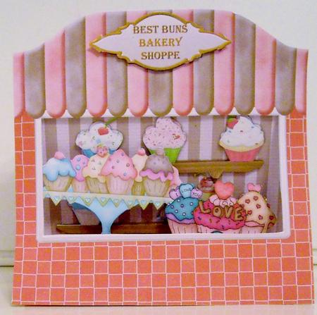 3D Cake Shop Pop Up Window Card Kit by Pam Stubley