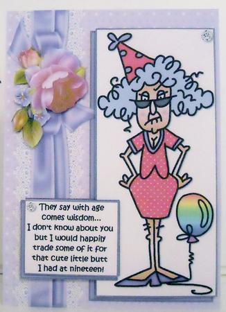 Stella with Age Comes Wisdom Quick Card by Pam Stubley