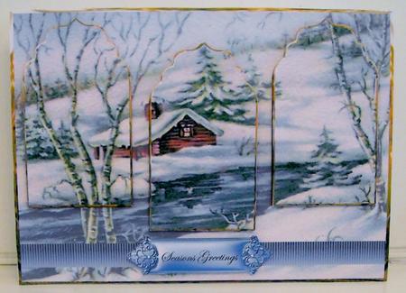 Mountain Lodge Panel Card with Toppers by Pam Stubley