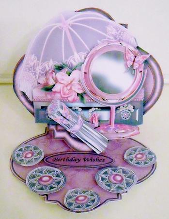For a Girly Girl Bracket Shaped Easel Card Kit by Pam Stubley