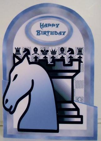 Cutaway Card -chess by Pam Stubley