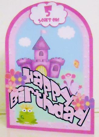 Pink Castle Cutaway Card by Pam Stubley