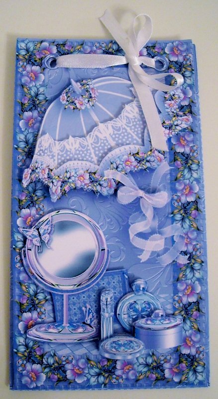 Blue Girly Time Gift Card Money Envelope Mini Kit by Pam Stubley