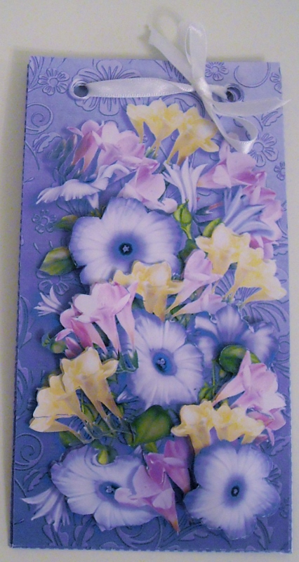 Lilac Petunias & Freesias Gift Card Money Envelope Mini Kit by Pam Stubley