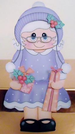 3D on the Shelf Card Kit - Christmas Mrs Claus Presents by Pam Stubley