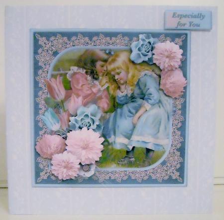 Best Friends Decoupage Card Front by Pam Stubley