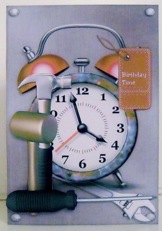 Male Card Birthday Time Tools by Pam Stubley